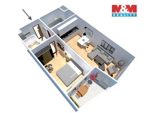 Prodaný byt 2+kk 52 m²