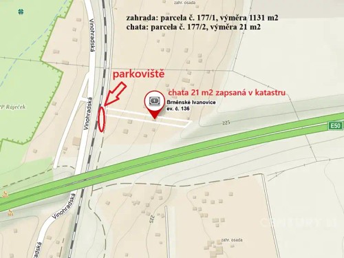 Prodej chaty 20 m², pozemek 1131 m²