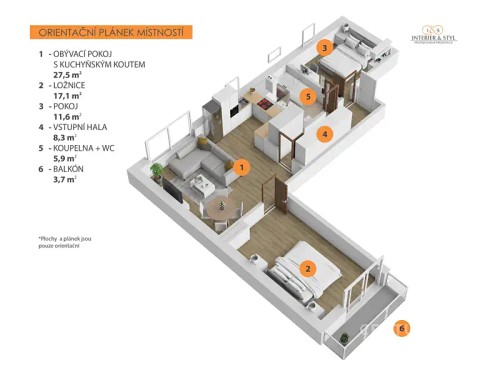 Prodaný  byt 3+kk 72 m²