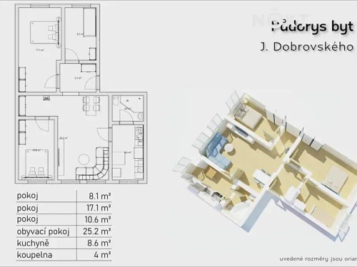 Prodej bytu 4+1 73 m²