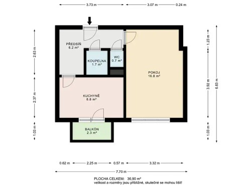 Prodaný  byt 1+1 33 m²