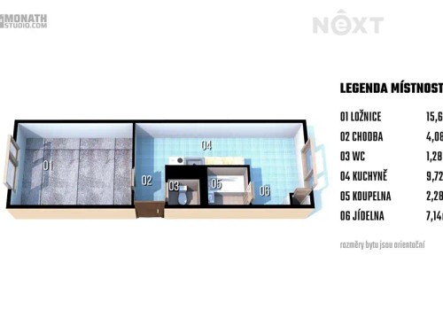 Prodej bytu 1+1 38 m²