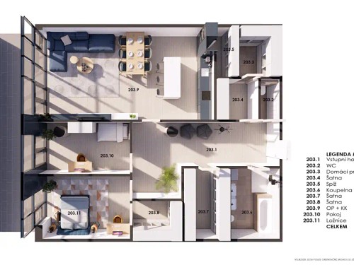Prodaný byt 3+kk 534 m²