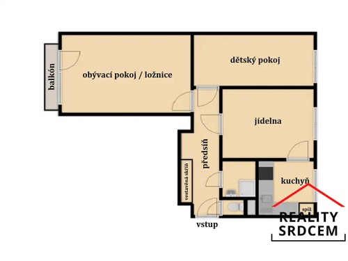 Prodej bytu 3+1 58 m²