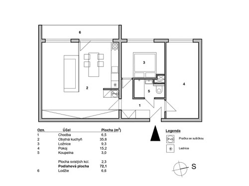 Prodaný byt 3+kk 80 m²