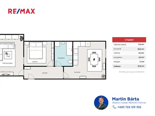 Prodej bytu 3+kk 62 m²