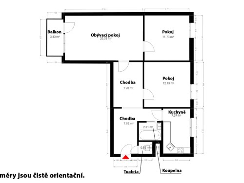 Prodaný byt 3+1 74 m²