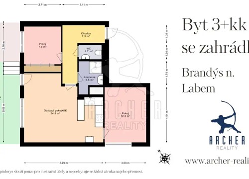 Prodej bytu 3+kk 63 m²