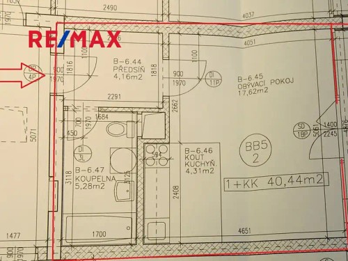 Prodaný  byt 1+kk 34 m²