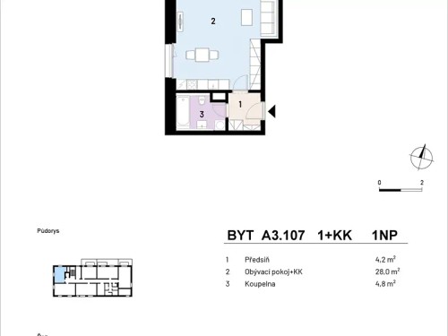 Prodej bytu 1+kk 39 m²