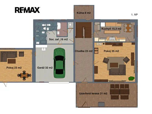 Prodej chaty 370 m², pozemek 2417 m²