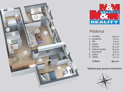 Prodaný byt 4+1 82 m²