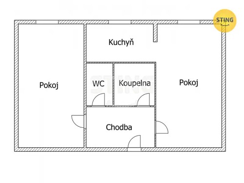 Prodej bytu 2+1 54 m²