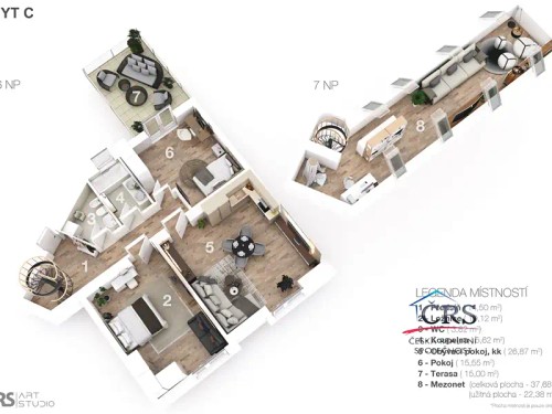 Prodej bytu 3+kk 111 m²