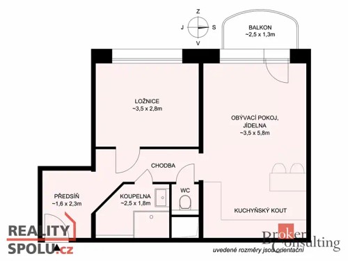 Prodaný byt 2+kk 45 m²