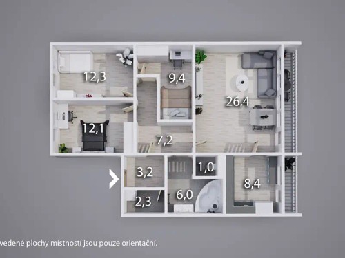 Prodej bytu 4+1 95 m²