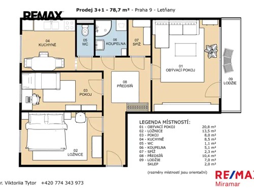 Prodaný byt 3+1 77 m²
