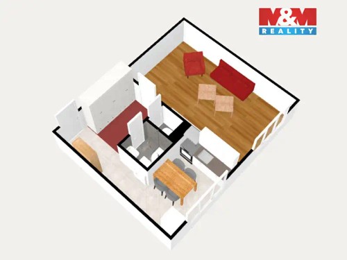 Prodaný byt 1+1 39 m²
