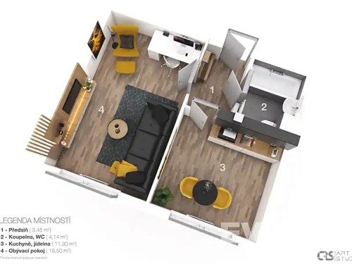 Prodaný byt 1+1 38 m²