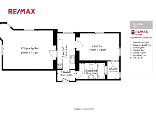 Prodej bytu 2+1 56 m²