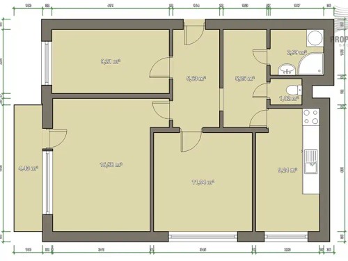 Prodaný byt 3+1 62 m²