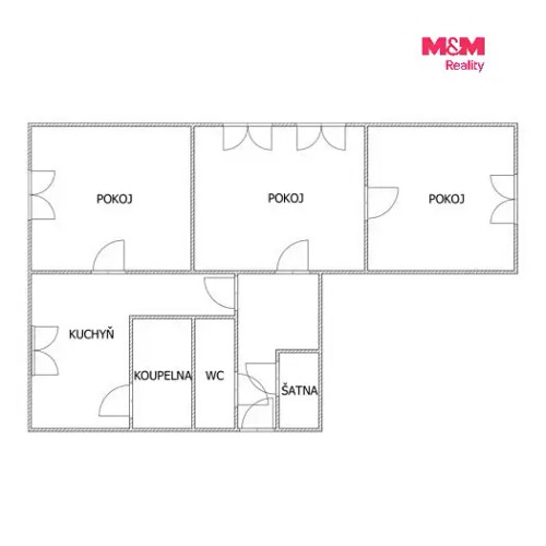 Prodej bytu 3+1 57 m²