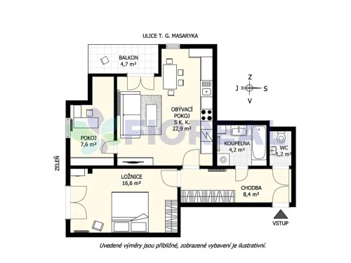 Prodaný byt 3+kk 65 m²