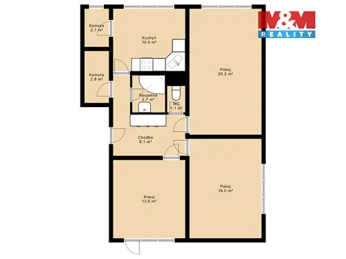 Prodej bytu 3+1 76 m²