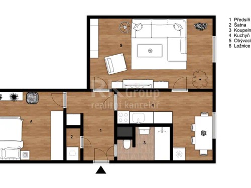 Prodaný byt 2+1 66 m²