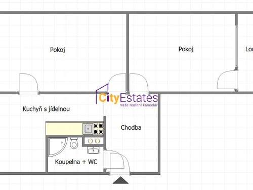 Prodej bytu 2+1 58 m²