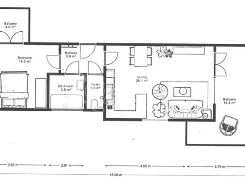 Prodaný byt 2+kk 51 m²