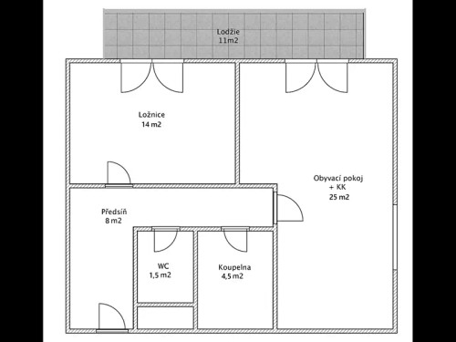 Prodaný byt 2+kk 53 m²