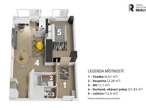 Prodej bytu 2+kk 43 m²