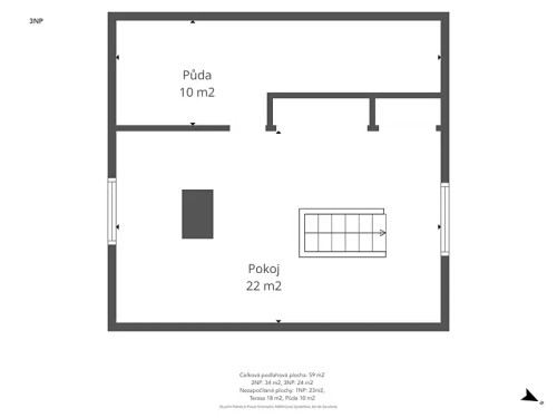 Prodej chaty 65 m², pozemek 441 m²