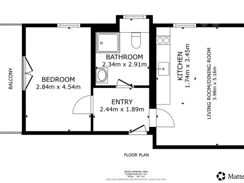 Prodaný byt 2+kk 42 m²