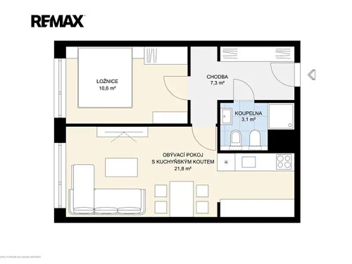 Prodej bytu 2+kk 43 m²