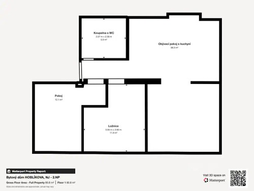 Prodaný byt 3+kk 68 m²