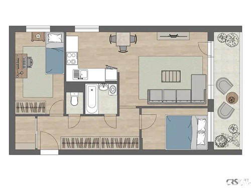 Prodaný byt 3+kk 64 m²