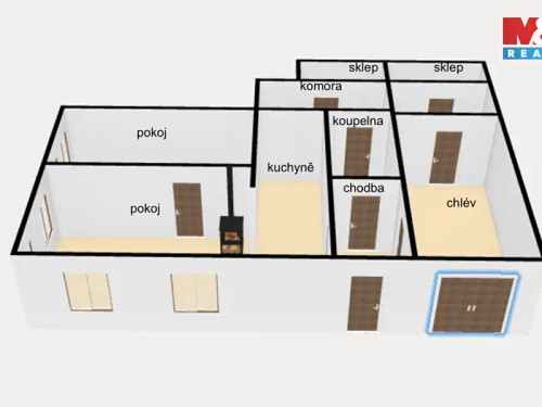 Prodej chalupy 40 m², pozemek 1268 m²