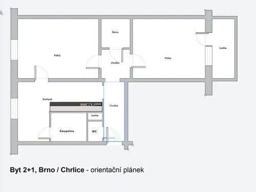 Prodaný  byt 2+1 62 m²