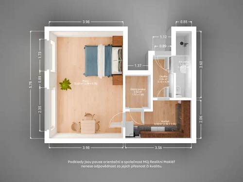 Prodej bytu 1+kk 37 m²