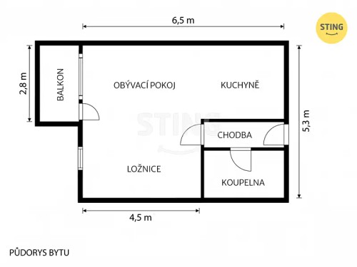Prodej bytu 1+kk 30 m²