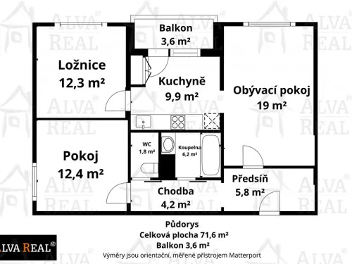 Prodej bytu 3+1 71 m²