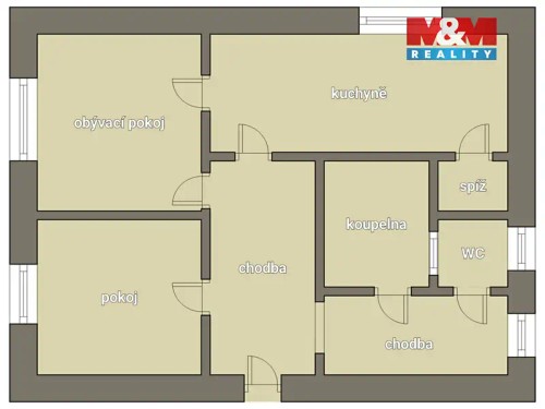 Prodaný byt 2+1 58 m²