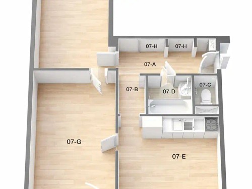 Prodaný  byt 2+1 53 m²