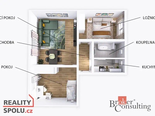 Prodaný byt 3+kk 58 m²
