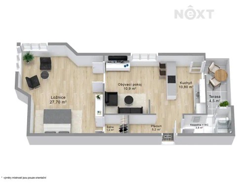 Prodaný byt 2+kk 60 m²