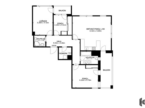Prodaný  byt 4+kk 103 m²