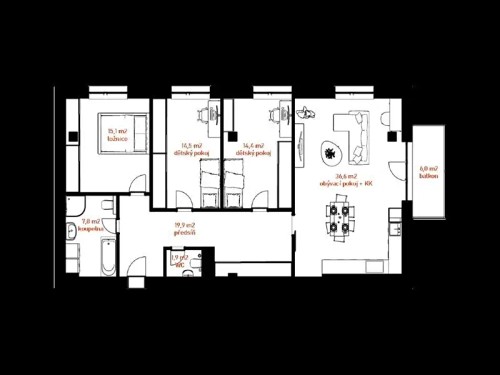 Prodej bytu 4+kk 109 m²