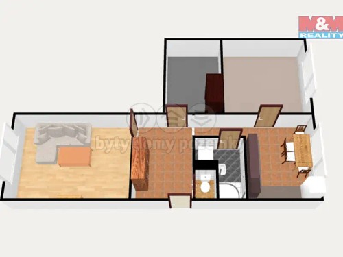 Prodaný byt 2+1 61 m²